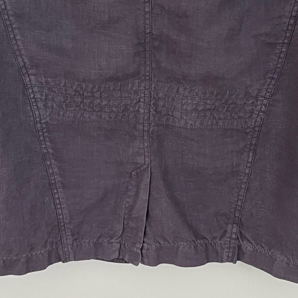 Poetry 100% Linen Blazer Dusky Purple Womens size 12 Spring Summer Casual Artsy - Picture 8 of 13
